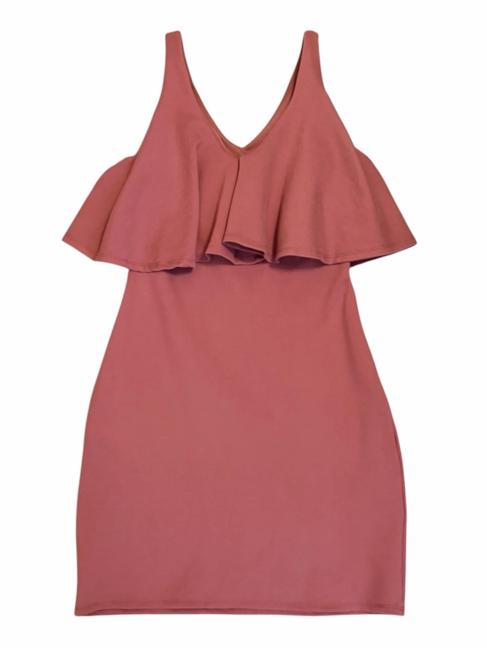 GIANNI BINI “Sawyer” Mini Dress with Ruffle Detail in Dust Rose